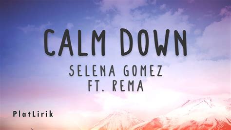 selena gomez - calm down lyrics english